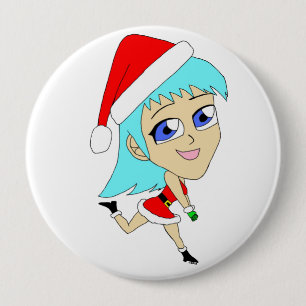 holiday chibi 10 cm round badge