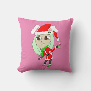 holiday chibi bunnygirl cushion