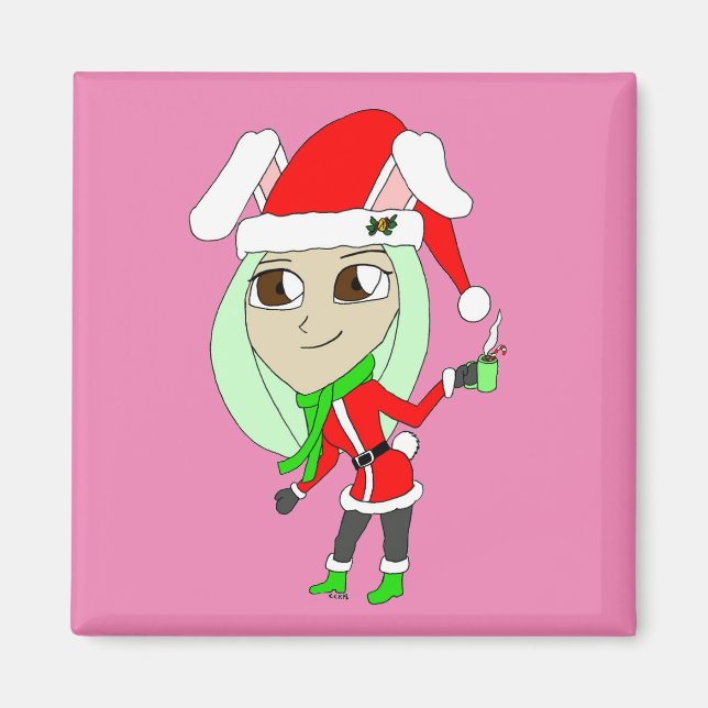 holiday chibi  bunnygirl    magnet (Front)