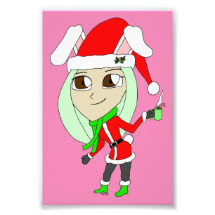 holiday chibi  bunnygirl photo print