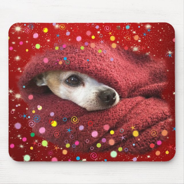 Holiday Chihuahua Mouse Pad (Front)