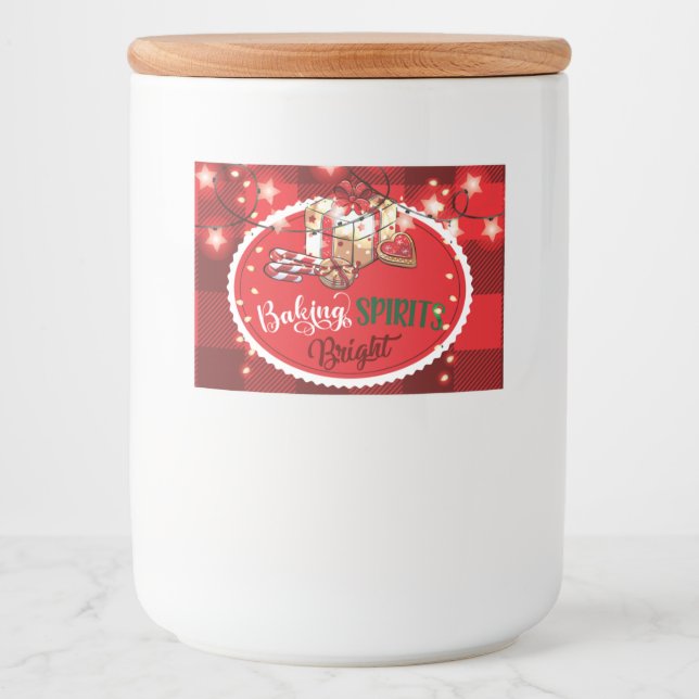 Holiday Christmas Baking Spirits Bright Food Food Label (Front)