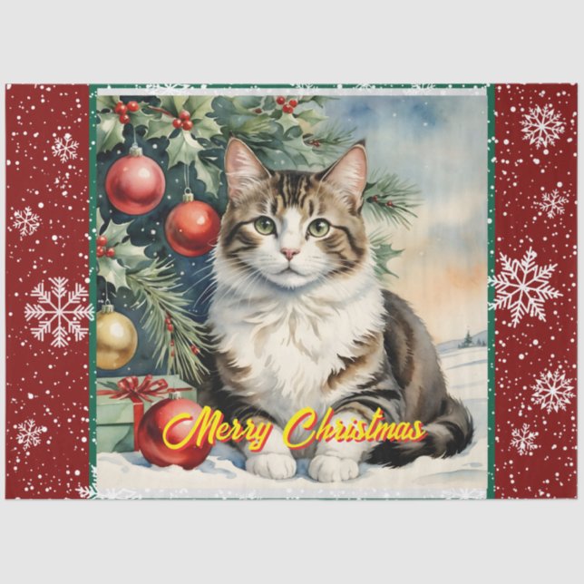 Holiday Christmas Beautiful Modern Collection Tissue Paper (Front)