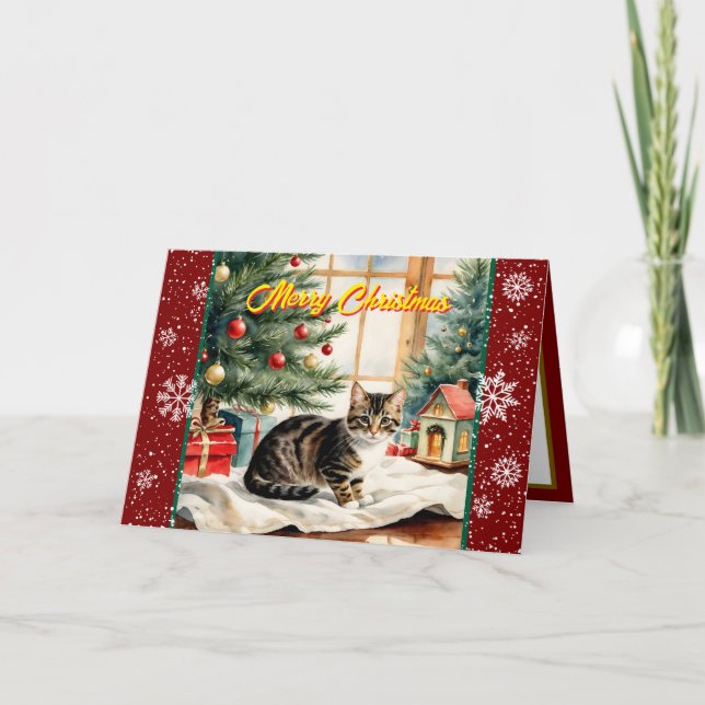 Holiday Christmas Beautiful Old Collection Card (Front)