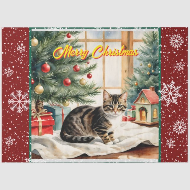 Holiday Christmas Beautiful Old Collection Tissue Paper (Front)