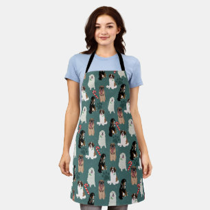 Holiday Christmas Big Mountain Dogs Apron