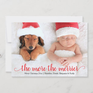 Holiday Christmas Birth Announcement Card