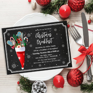 Holiday Christmas Breakfast Meal Dinner Invitation
