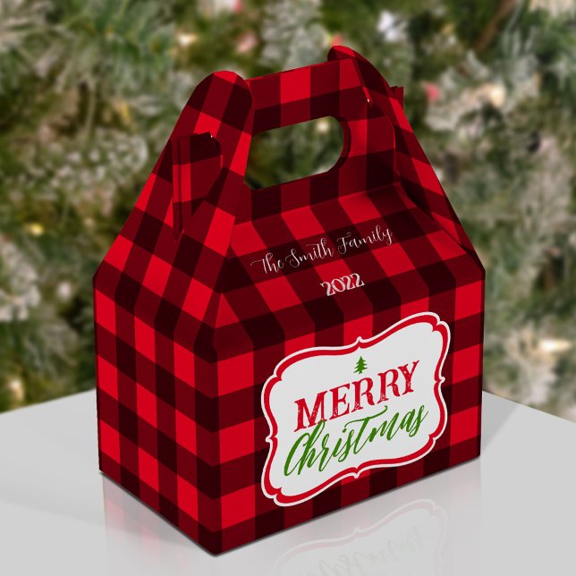 Holiday/Christmas Buffalo Plaid Gift/Favour Box (Creator Uploaded)