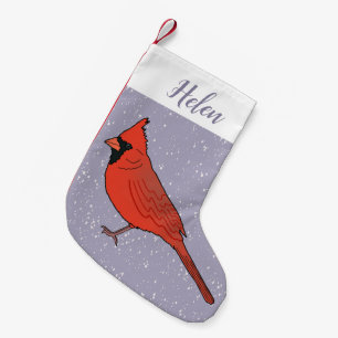 Holiday Christmas Cardinal Small Christmas Stocking
