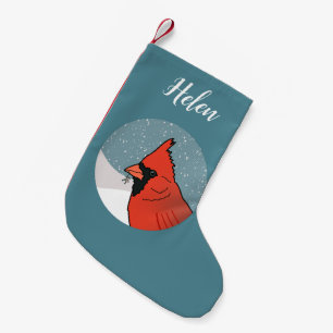 Holiday Christmas Cardinal Small Christmas Stocking