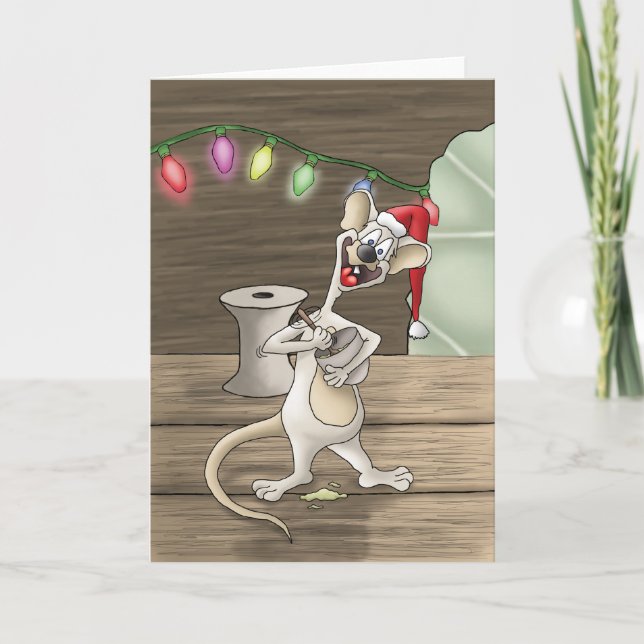 Holiday Christmas Cards: A Creature was stirring Card (Front)