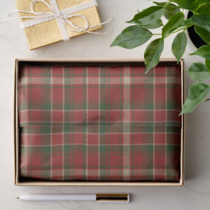 Holiday Christmas Classic Red Green White Plaid Tissue Paper