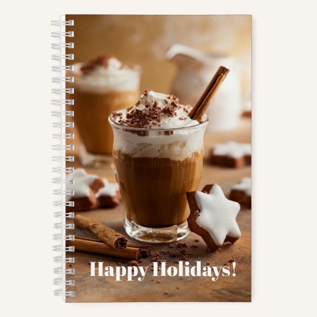 Holiday Christmas Coffee and Cookie Notebook (Front)