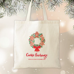 Holiday Christmas Cookie Exchange Party Tote Bag