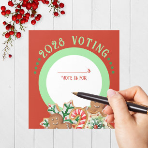 Holiday Christmas Cookie Voting Notepad Pack of 40