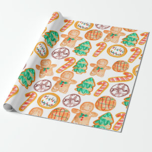 Holiday Christmas cookie wrapping paper