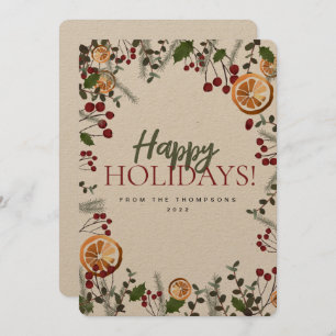 Holiday Christmas Foliage Oranges Custom family