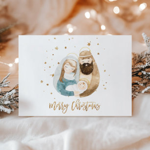 Holiday Christmas Greeting Card - Holy Family