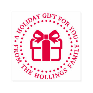 Holiday Christmas Hanukkah Birthday Gift Greeting Self-inking Stamp