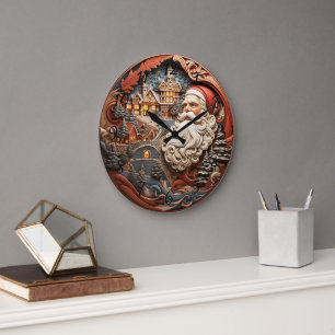 Holiday Christmas  Large Clock