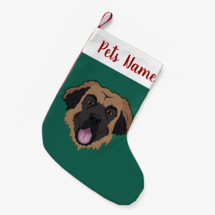Holiday Christmas Leonberger Small Christmas Stocking