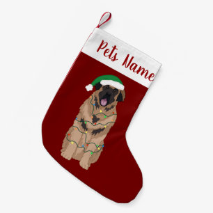 Holiday Christmas Leonberger Small Christmas Stocking