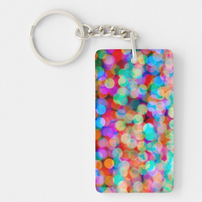 Holiday Christmas Lights Blank Keychain (Front)