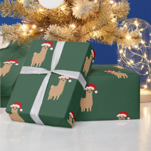 Holiday Christmas llama pattern jolly fun Wrapping Paper