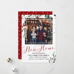 Holiday Christmas Moving Announcement Photo