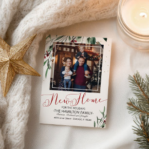 Holiday Christmas Moving Announcement Photo