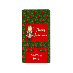 Holiday Christmas Nugget Candy bar wrappers Labels