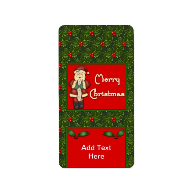Holiday Christmas Nugget Candy bar wrappers Labels (Front)