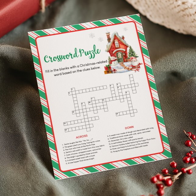 Holiday Christmas Party Crossword Puzzle Game (Christmas Party Games)