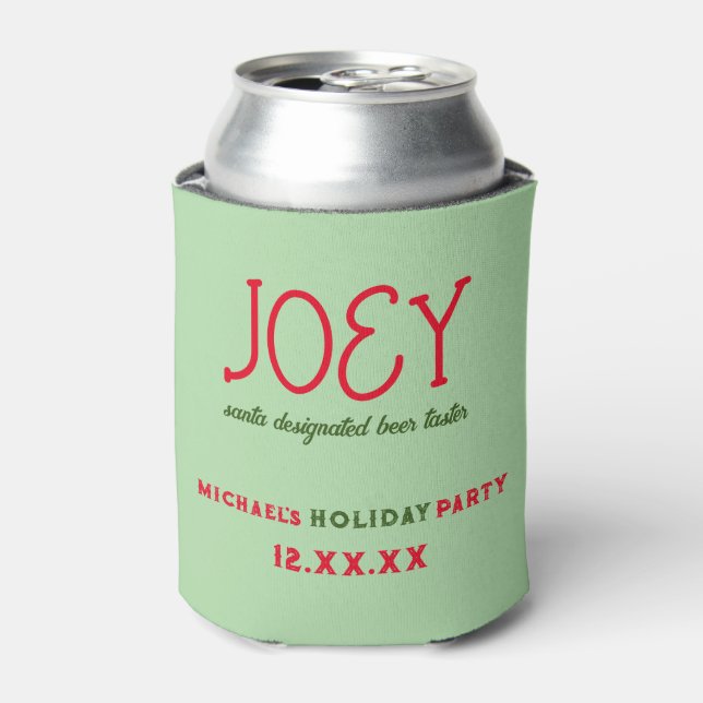 Holiday Christmas Party Ideas | Personalised Beer Can Cooler (Can Front)