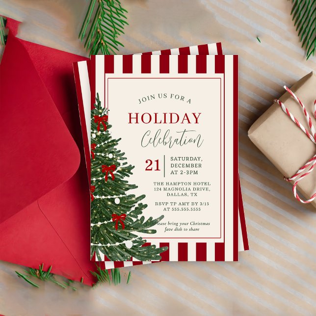 Holiday Christmas Party Invitation invitation (Creator Uploaded)