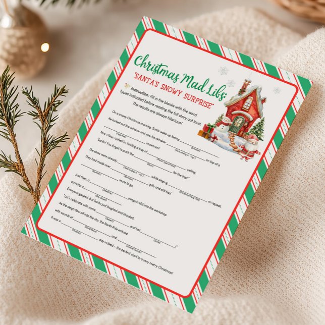 Holiday Christmas Party Mad Libs Game (Christmas Party Games)