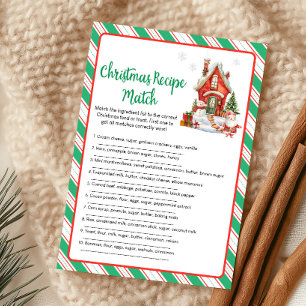 Holiday Christmas Party Recipe Match Game