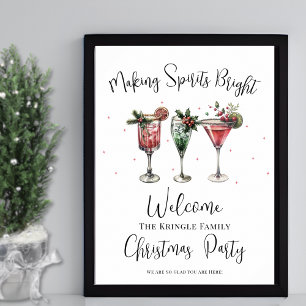 Holiday Christmas Party Welcome Sign