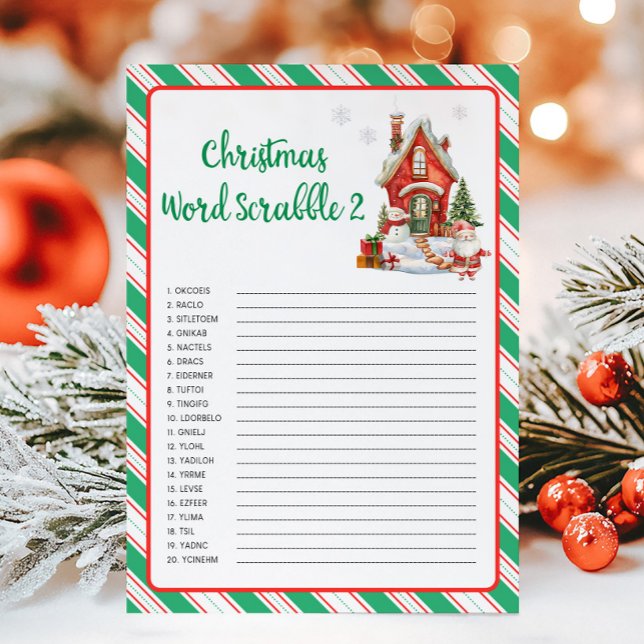 Holiday Christmas Party Word Scrabble Game (Christmas Party Games)