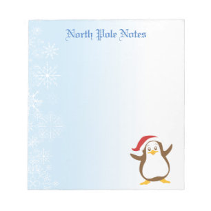 Holiday Christmas Penguin Notepads