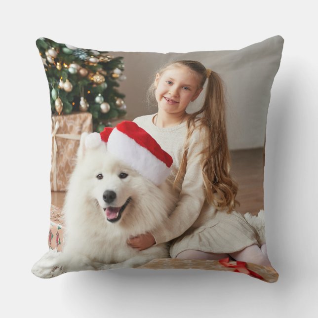 Holiday Christmas Photo Seasonal Cushion (Front)