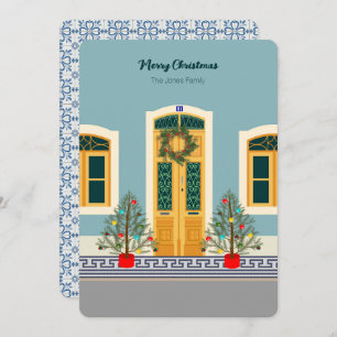 Holiday Christmas Portuguese festive House Card