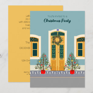 Holiday Christmas Portuguese festive house party Invitation