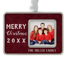 Holiday Christmas Red Vintage Keepsake Year Photo