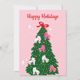 Holiday Christmas Roller Skating Xmas Skate  Card
