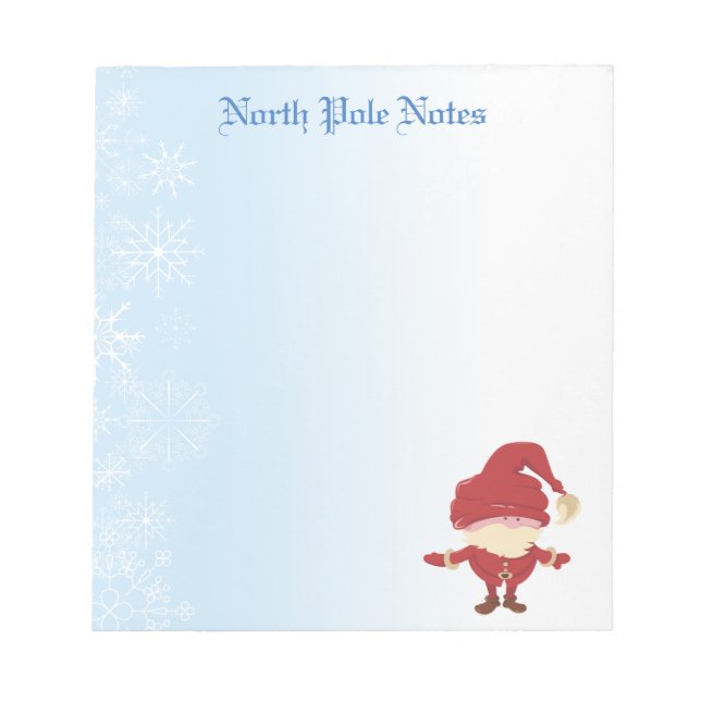 Holiday Christmas Santa Claus Notepads (Front)