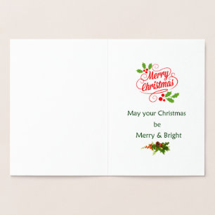Holiday Christmas scene Foil Card