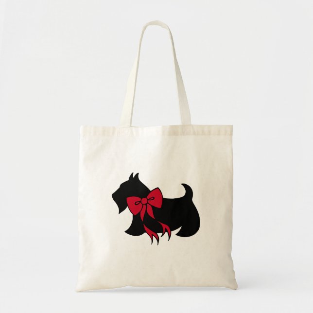 Holiday Christmas Scottish Terrier Tote Bag Gift (Front)