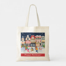 Holiday Christmas Town Whimsy Personalise